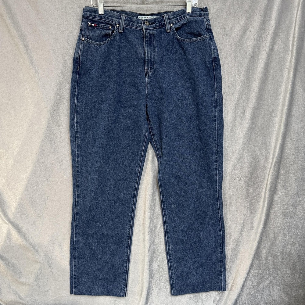 Vintage Tommy Hilfiger Jeans‎ Womens 12 Blue High Rise Tapered Denim 2000s